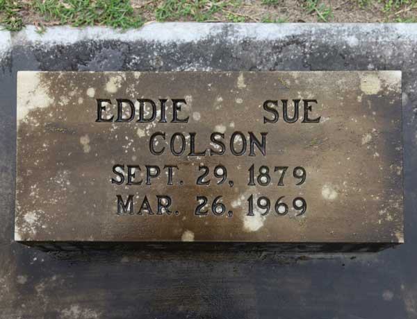 Eddie Sue Colson Gravestone Photo