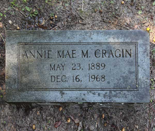 Annie Mae M. Cragin Gravestone Photo