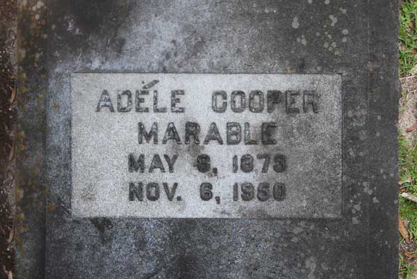 Adele Cooper Marable Gravestone Photo