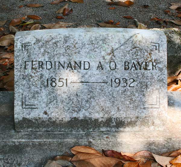 Ferdinand A.O. Bayer Gravestone Photo