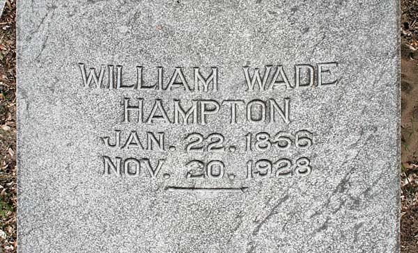 William Wade Hampton Gravestone Photo