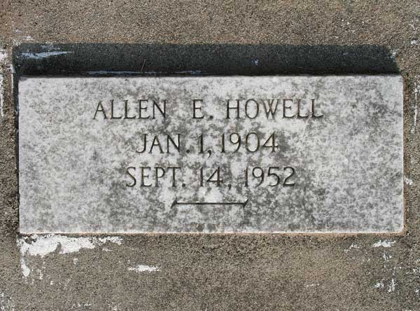 Allen E. Howell Gravestone Photo
