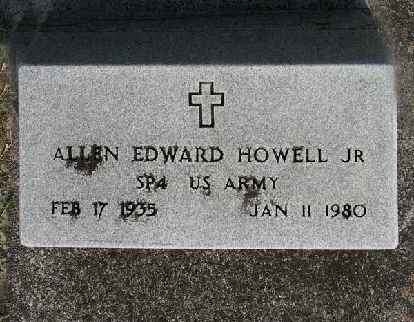 Allen Edward Howell Gravestone Photo
