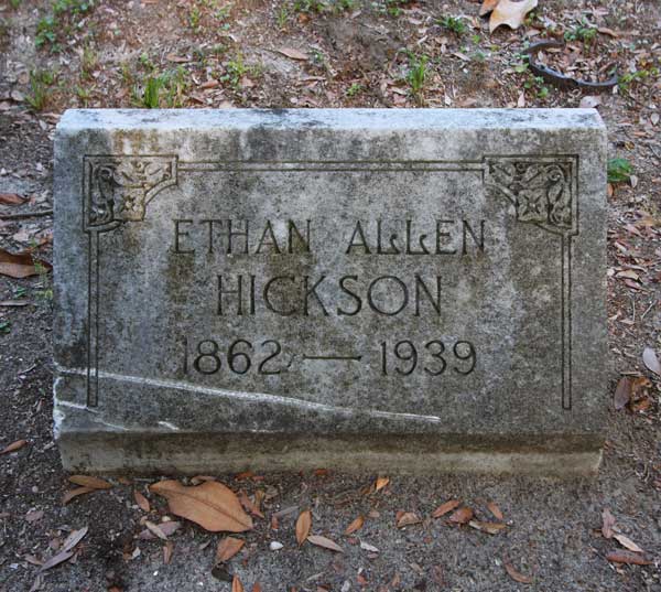 Ethan Allen Hickson Gravestone Photo