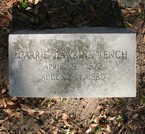 Carrie Dawkins Tench Gravestone Photo