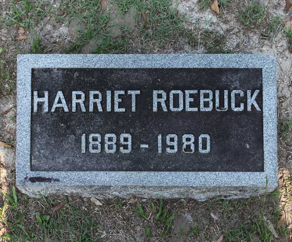 Harriet Roebuck Gravestone Photo