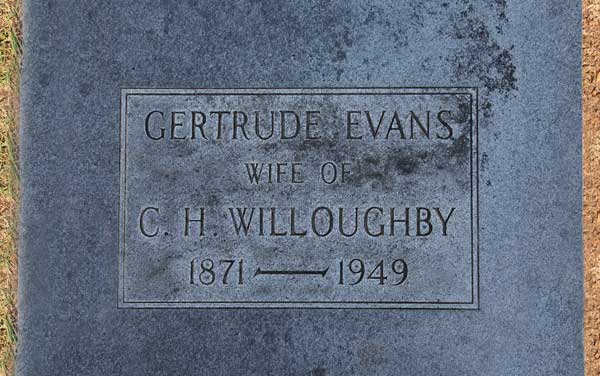 Gertrude Evans Willoughby Gravestone Photo