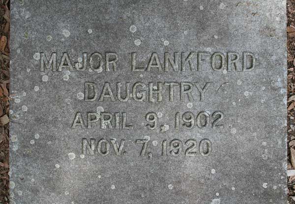 Major Lankford Daughtry Gravestone Photo