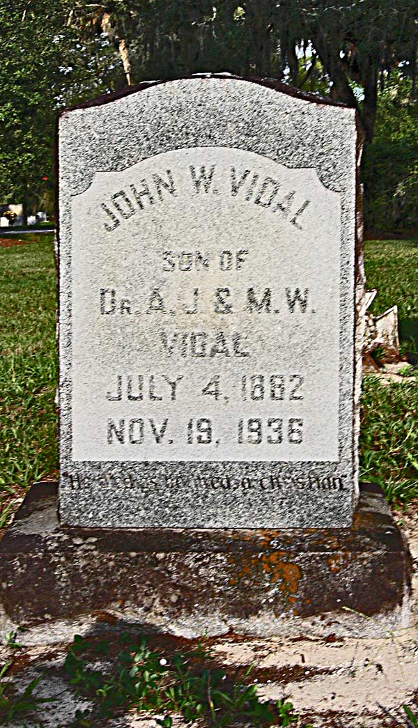 John W. Vidal Gravestone Photo