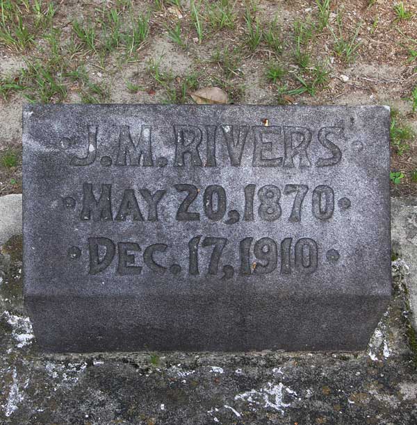 J.M Rivers Gravestone Photo