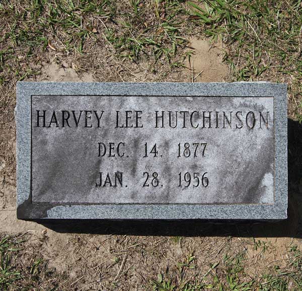 Harvey Lee Hutchinson Gravestone Photo