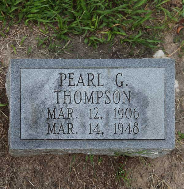Pearl G. Thompson Gravestone Photo
