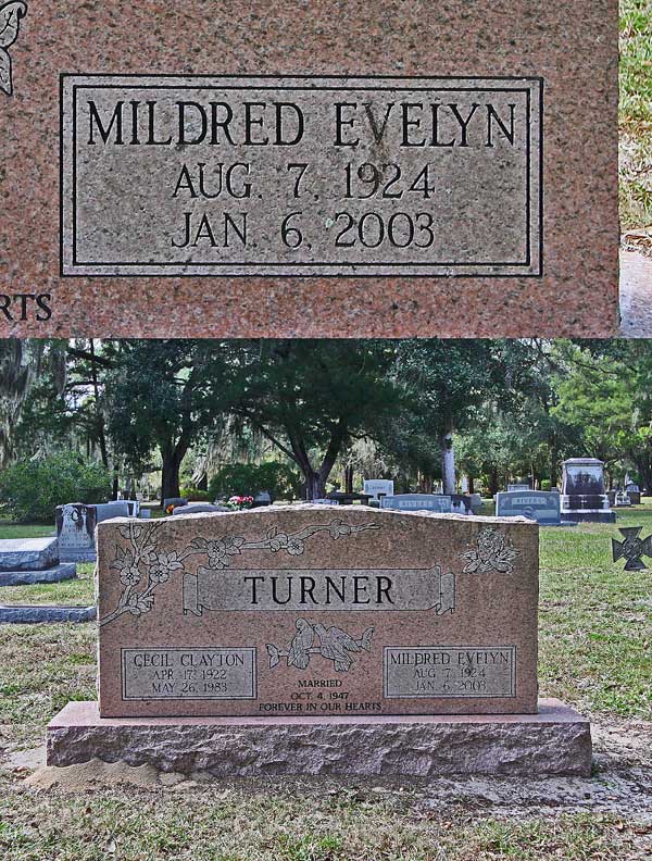 Mildred Evelyn Turner Gravestone Photo