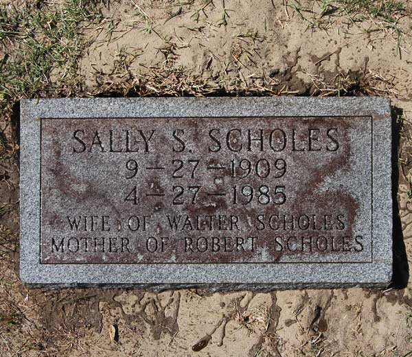 Sally S. Scholes Gravestone Photo
