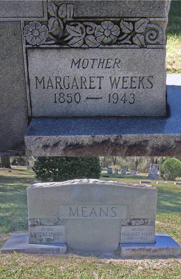 Margaret Weeks Means Gravestone Photo