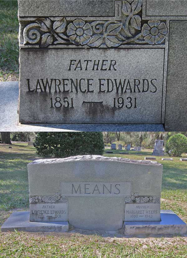Lawrence Edwards Means Gravestone Photo
