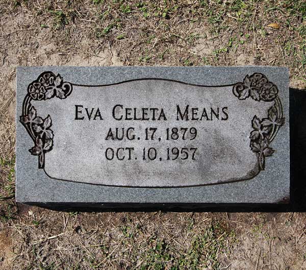 Eva Celeta Means Gravestone Photo