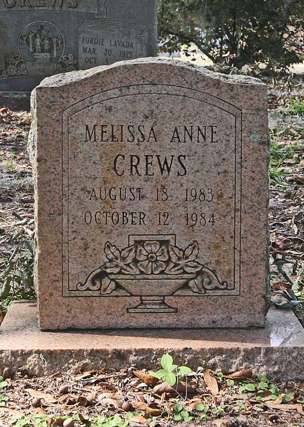 Melissa Anne Crews Gravestone Photo