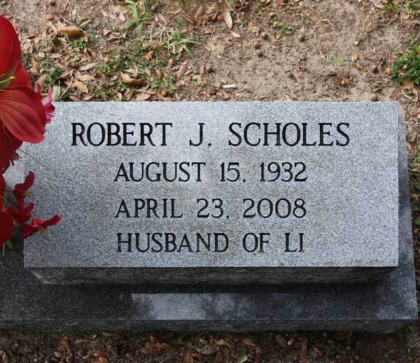 Robert J. Scholes Gravestone Photo