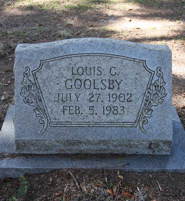 Louis C. Goolsby Gravestone Photo