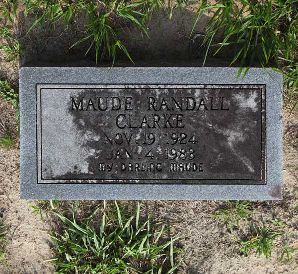 Maude Randall Clarke Gravestone Photo