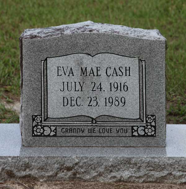 Eva Mae Cash Gravestone Photo