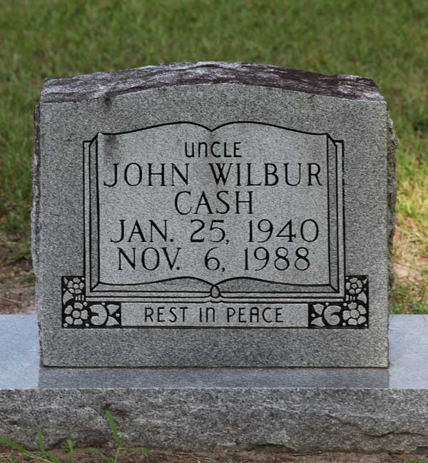 John Wilbur Cash  Gravestone Photo