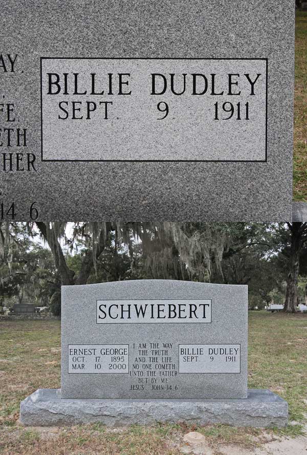 Billie Dudley Schweibert Gravestone Photo