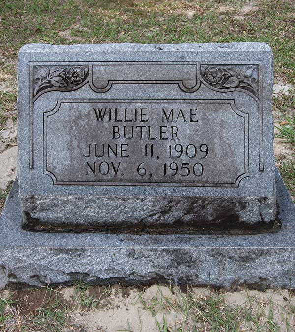 Willie Mae Butler Gravestone Photo