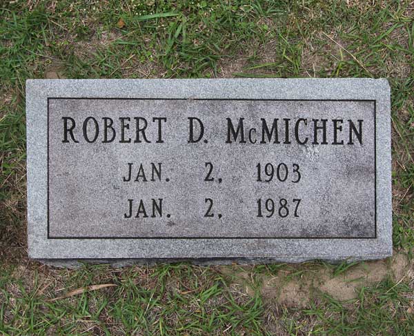 Robert D. McMichen Gravestone Photo