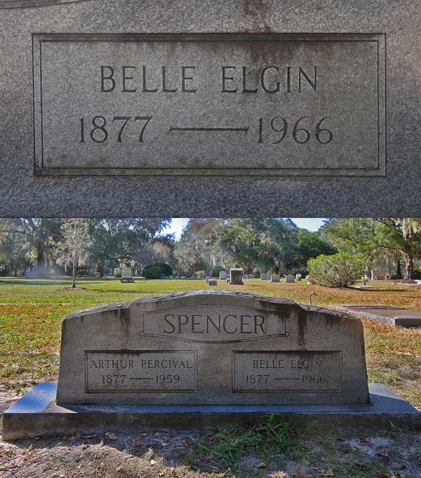 Belle Elgin Spencer Gravestone Photo