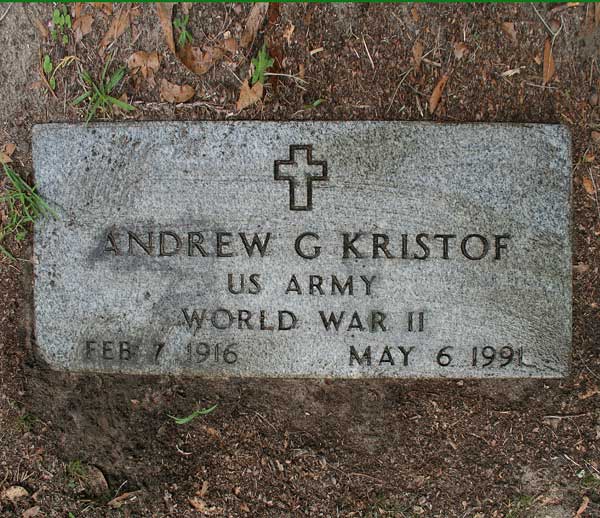 Andrew Kristof Gravestone Photo