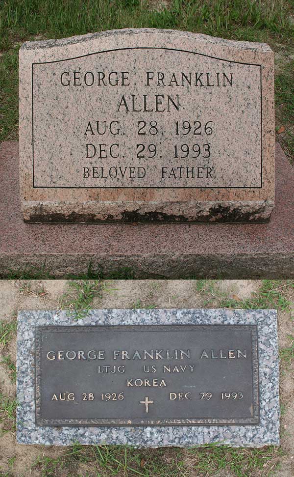 George Franklin Allen Gravestone Photo