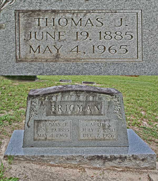 Thomas J. Brigman Gravestone Photo