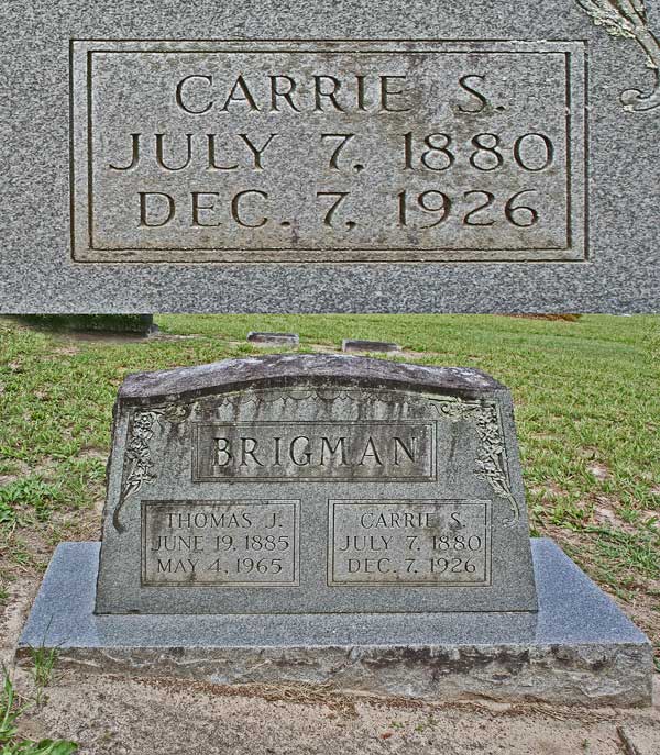 Carrie S. Brigman Gravestone Photo