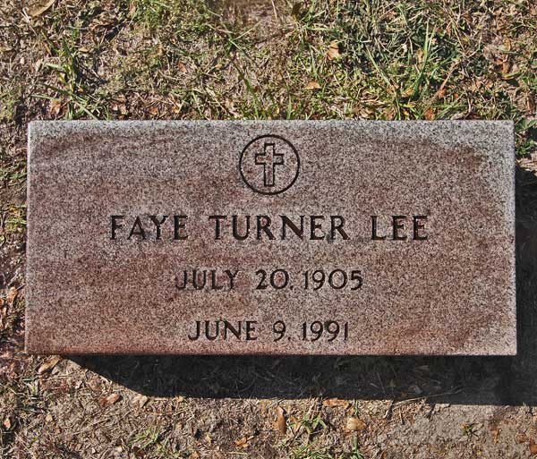 Faye Turner Lee Gravestone Photo