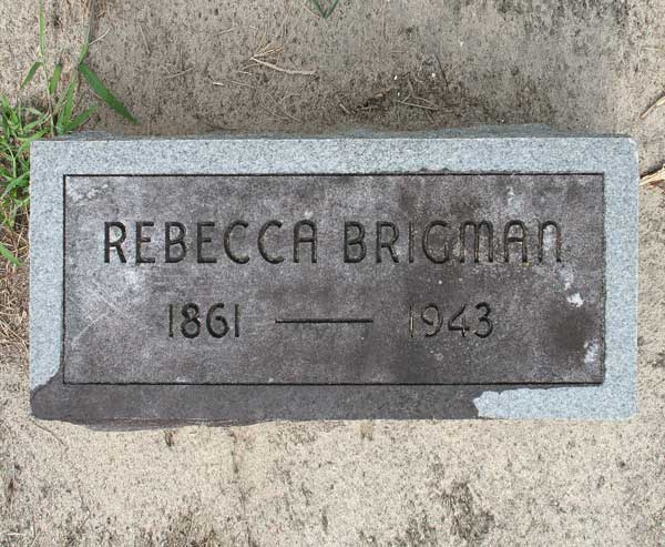 Rebecca Brigman Gravestone Photo