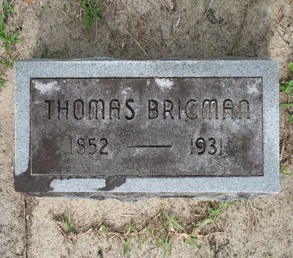 Thomas Brigman Gravestone Photo