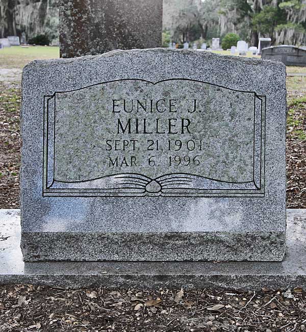 Eunice J. Miller Gravestone Photo