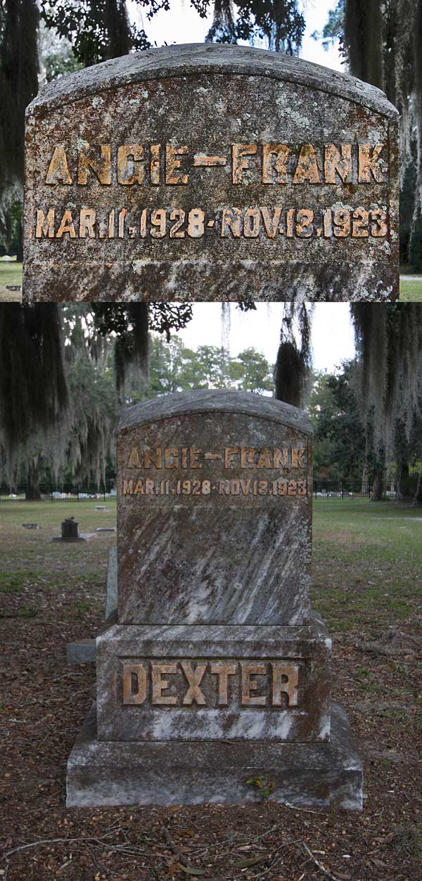 Angie & Frank Dexter Gravestone Photo