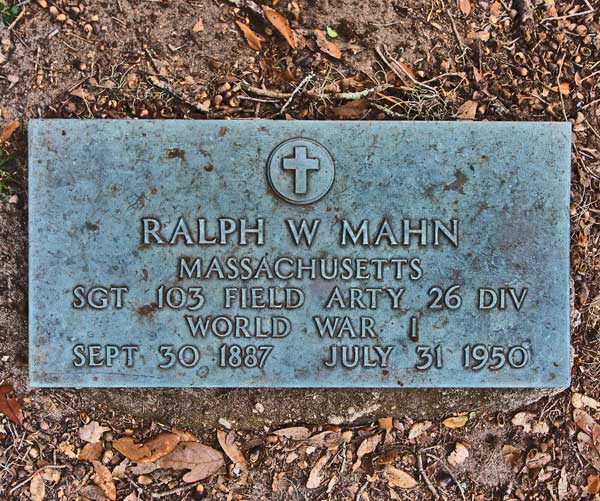 Ralph W. Mahn Gravestone Photo