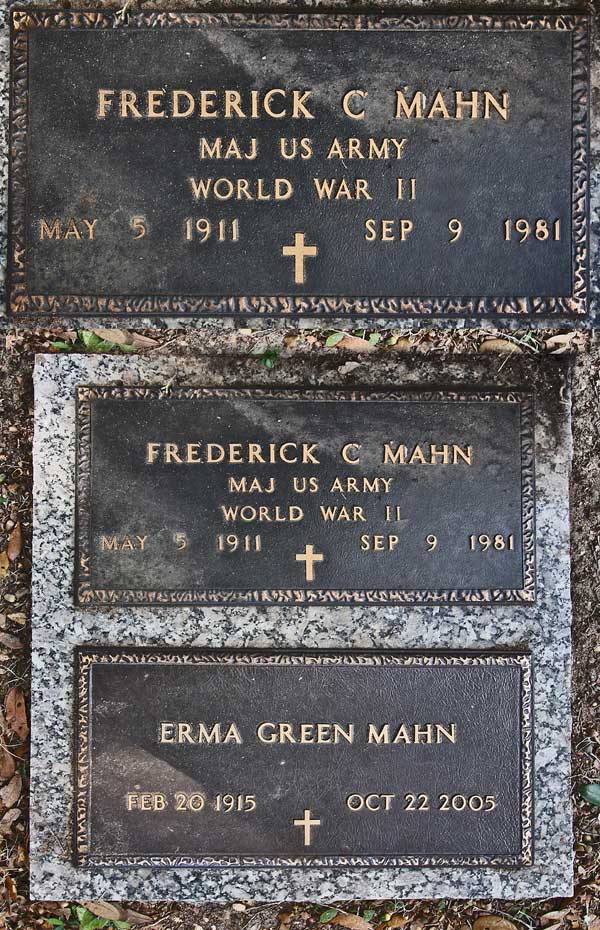 Frederick C. Mahn Gravestone Photo