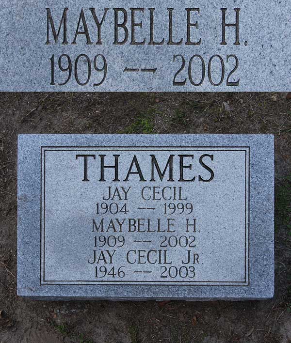 Maybelle H. Thames Gravestone Photo