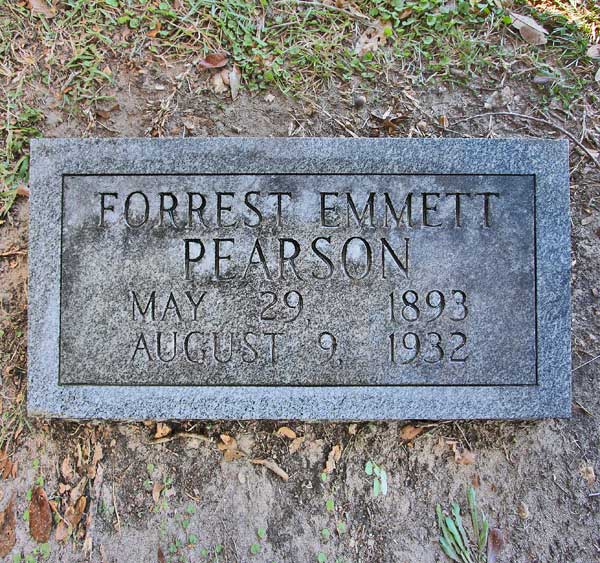 Forrest Emmett Pearson Gravestone Photo