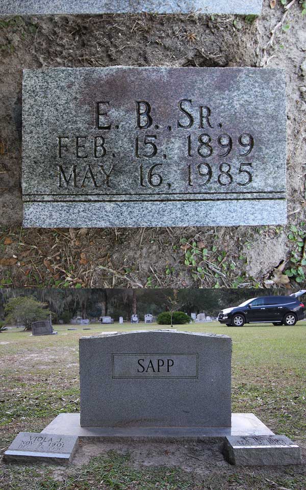 E. B. Sapp Gravestone Photo