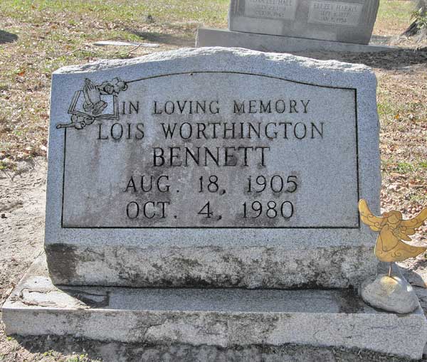 Lois Worthington Bennett Gravestone Photo