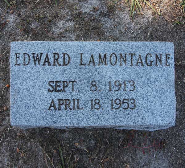 Edward Lamontagne Gravestone Photo