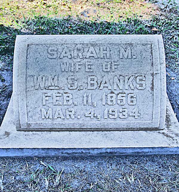 Sarah M. Banks Gravestone Photo
