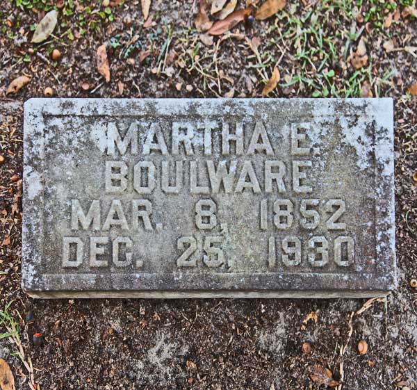 Martha E. Boulware Gravestone Photo