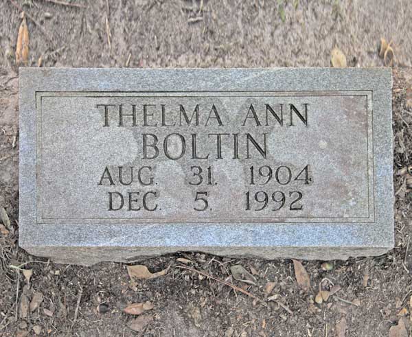 Thelma Ann Boltin Gravestone Photo